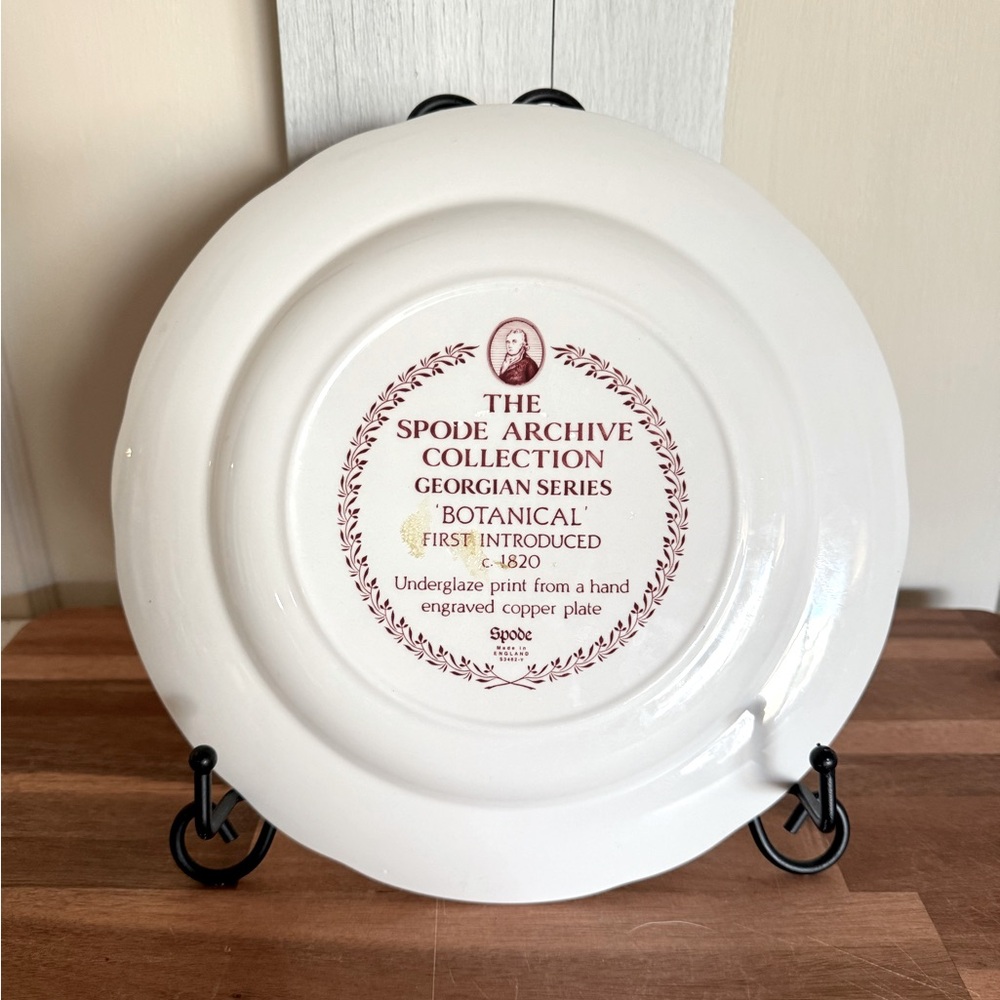 Spode Archive Collection, Georgian Series, 10.5”Collectable Plate, “Botanical" - Picture 6 of 7
